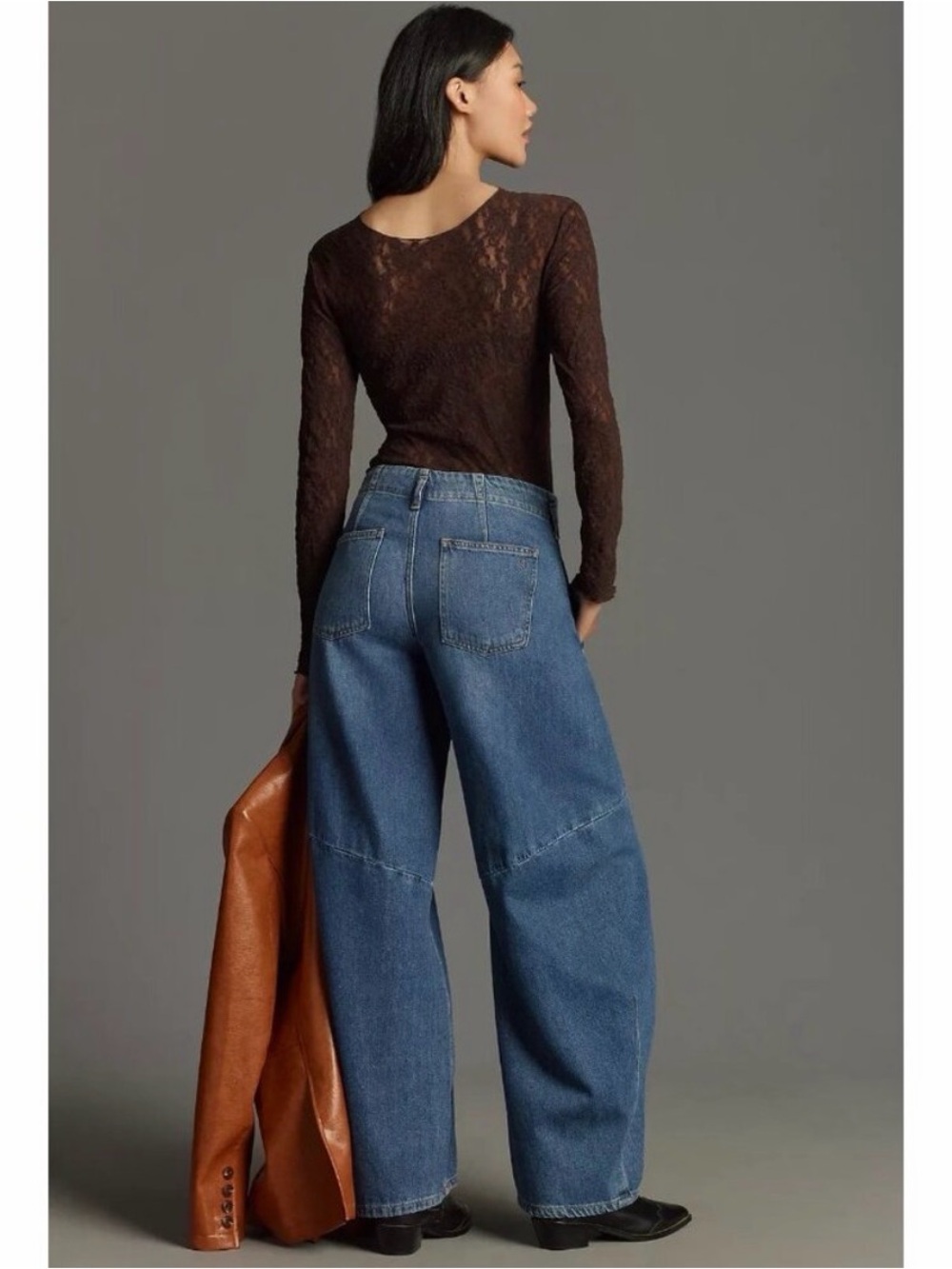 Pilcro Anthropologie The Georgia Barrel Leg Jeans Women's 29 High Rise Med Wash - Picture 3 of 11